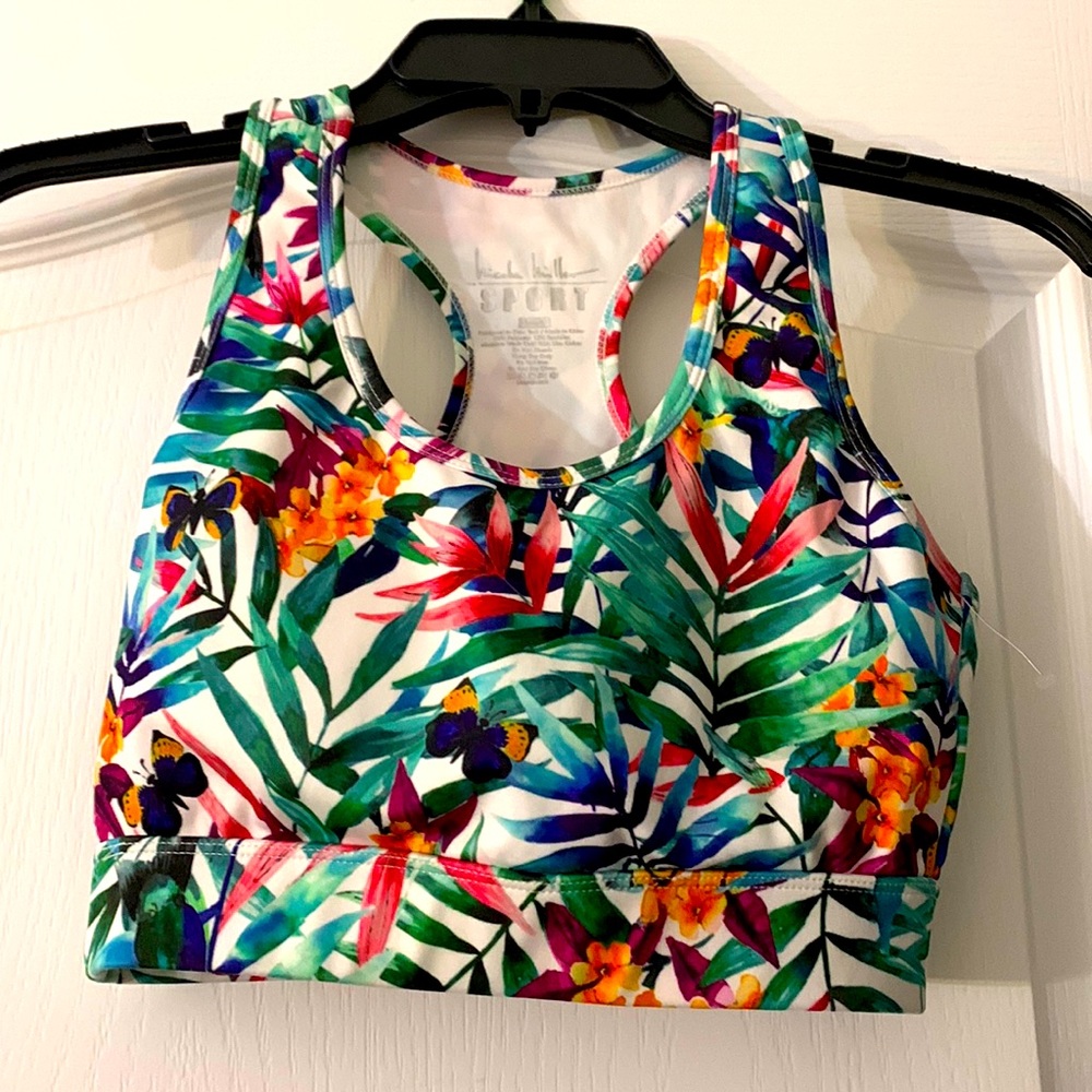 Never worn small floral sports bra